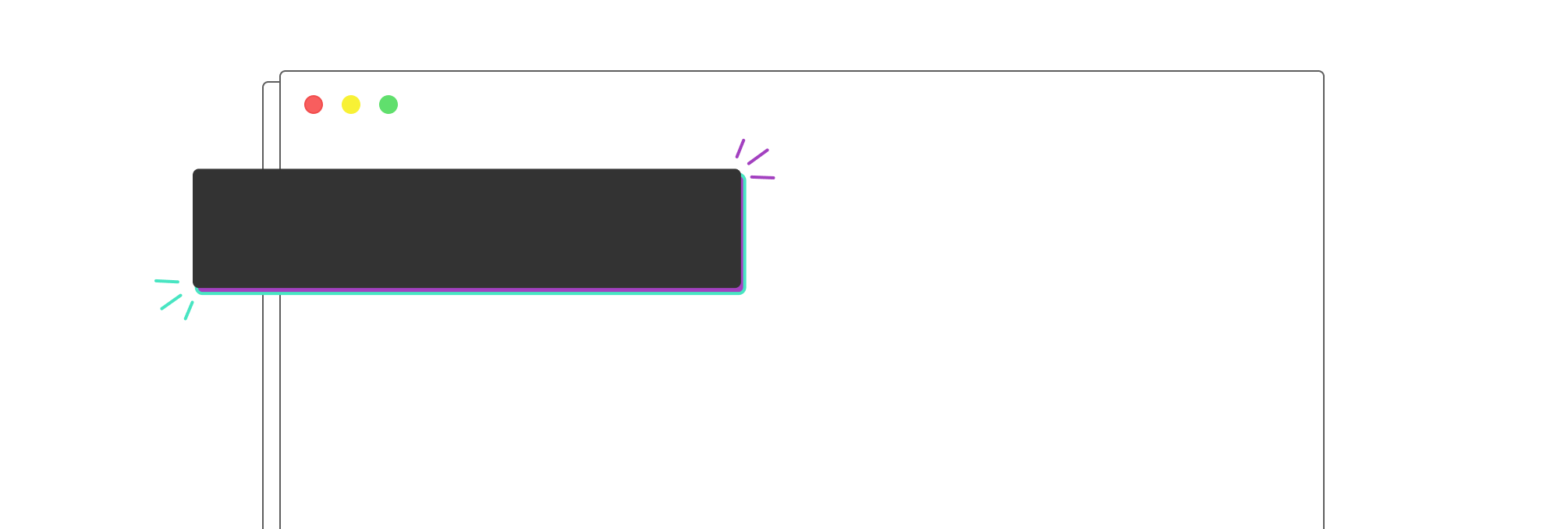 Abstract representation of a notification Toast